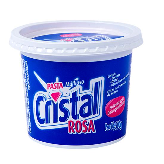 Pasta Cristal Rosa Multiuso